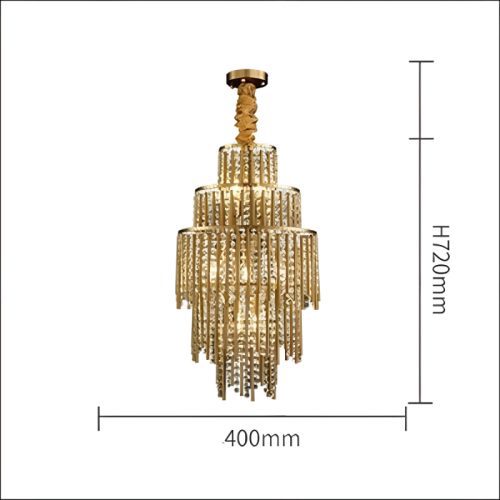 MIRODEMI Antibes golden crystals chandelier Scheme