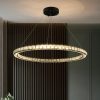 MIRODEMI® Antwerpen | Ring Gold Crystal Chandelier for Living Room