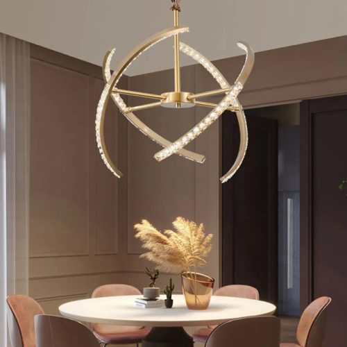 MIRODEMI Arnasco Creative Spherical Copper Crystal Chandelier For Kitchen