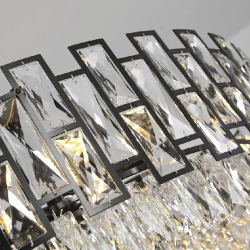 MIRODEMI Art Deco Drum Black Chandelier for Dining Area Details