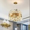 MIRODEMI Art Deco Round Crystal Chandelier For The Living Room