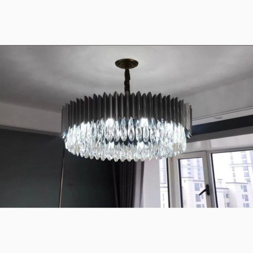 MIRODEMI Ath Black Crystal Chandelier