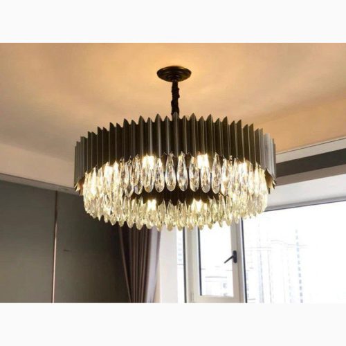 MIRODEMI Ath Creative Round Black Chandelier