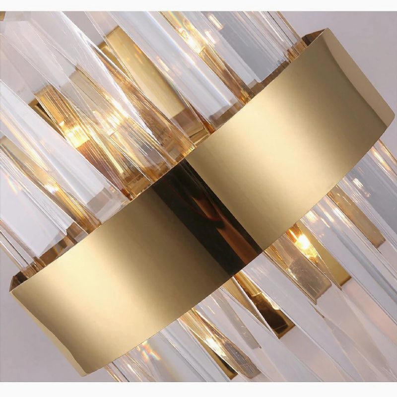 MIRODEMI Avenches Lux Gold Crystal Wall Sconce