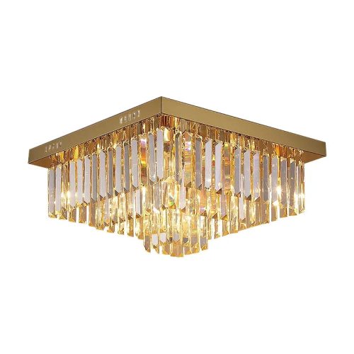 MIRODEMI Bagnolo in Piano Gold Luxury Crystal LED Chandelier For Living Room