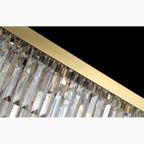 MIRODEMI Bagnolo in Piano Gold Square Luxury Crystal Chandelier For Living Room Details