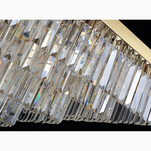 MIRODEMI Bagnolo in Piano Gold Square Luxury Crystal LED Chandelier For Living Room Details