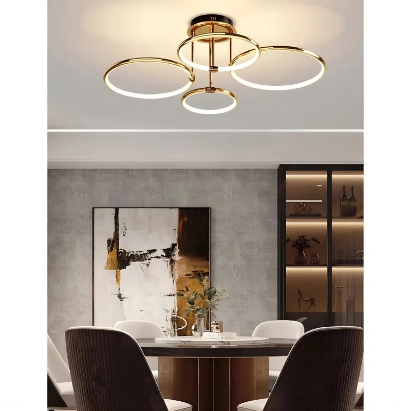 MIRODEMI Bagolino Luxury Ring LED Chandelier Metal for Living Room