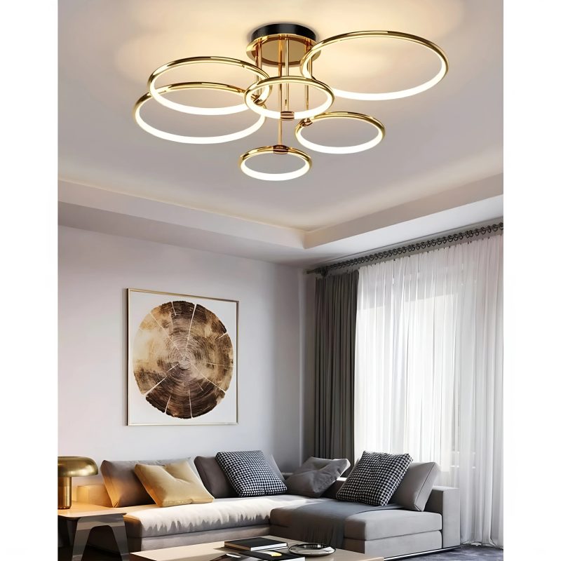 MIRODEMI Bagolino Luxury Ring LED Chandelier for Living Room