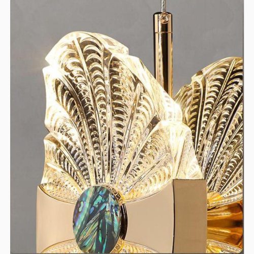 MIRODEMI Baiardo Modern Chandelier in the Shape of Lotus Leaf Details