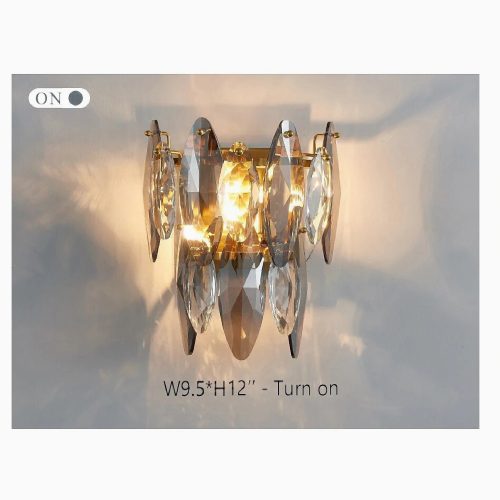 MIRODEMI Basel Modern Elegant Crystal Wall Sconce