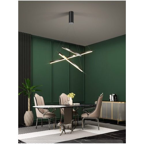 MIRODEMI® Bellagio | Black LED Chandelier 3 Lights / Warm Light 3000K