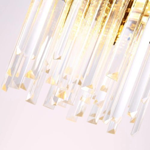 MIRODEMI Biot Gold Crystal Pendant Chandelier