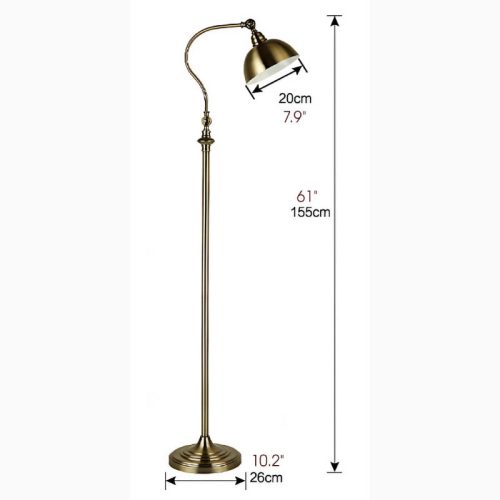 MIRODEMI Bouveret Nordic Style Black Bronze Retro Floor LED Lamp Details