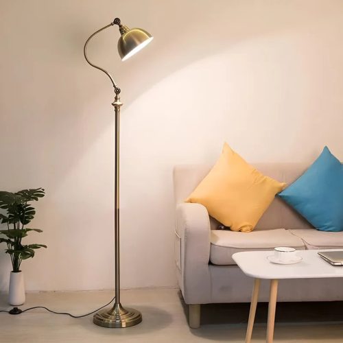 MIRODEMI Bouveret Nordic Style Black Bronze Retro Floor LED Lamp for Living Room Bedroom Home Hall