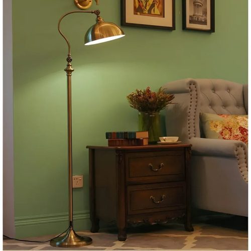 MIRODEMI Bouveret Nordic Style Black Bronze Retro Floor LED Lamp for Living Room Hall