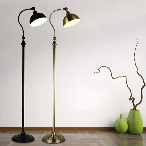 MIRODEMI Bouveret Nordic Style Black Bronze Retro Floor LED Lamp for Living Room Home Hall