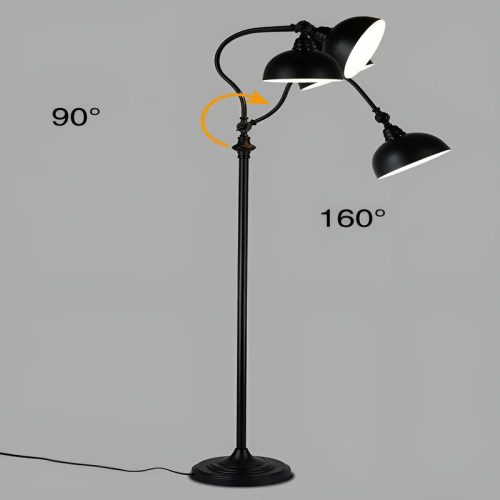 MIRODEMI Bouveret Nordic Style Black Bronze Retro Floor LED Lamp for Room Hall