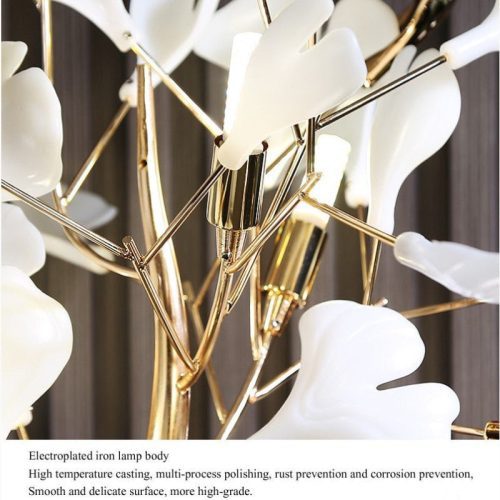 MIRODEMI Bremgarten Creative Ginkgo Leaves Shaped LED Floor Lamp for Living Room