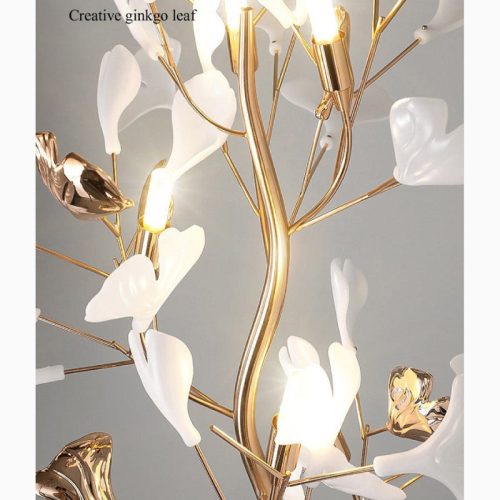 MIRODEMI Bremgarten Creative Ginkgo Leaves Shaped LED Floor Lamp for Living Room Bedroom Home Details