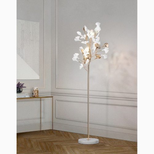 MIRODEMI Bremgarten Creative Ginkgo Leaves Shaped LED Floor Lamp for Living Room Home Hall