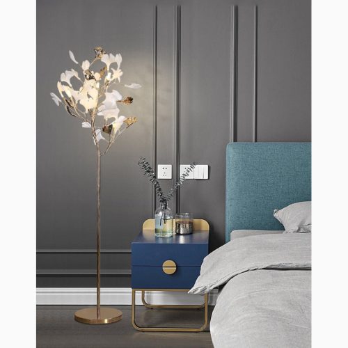 MIRODEMI Bremgarten Creative Ginkgo Leaves Shaped LED Floor Lamp for Room Bedroom Home Hall