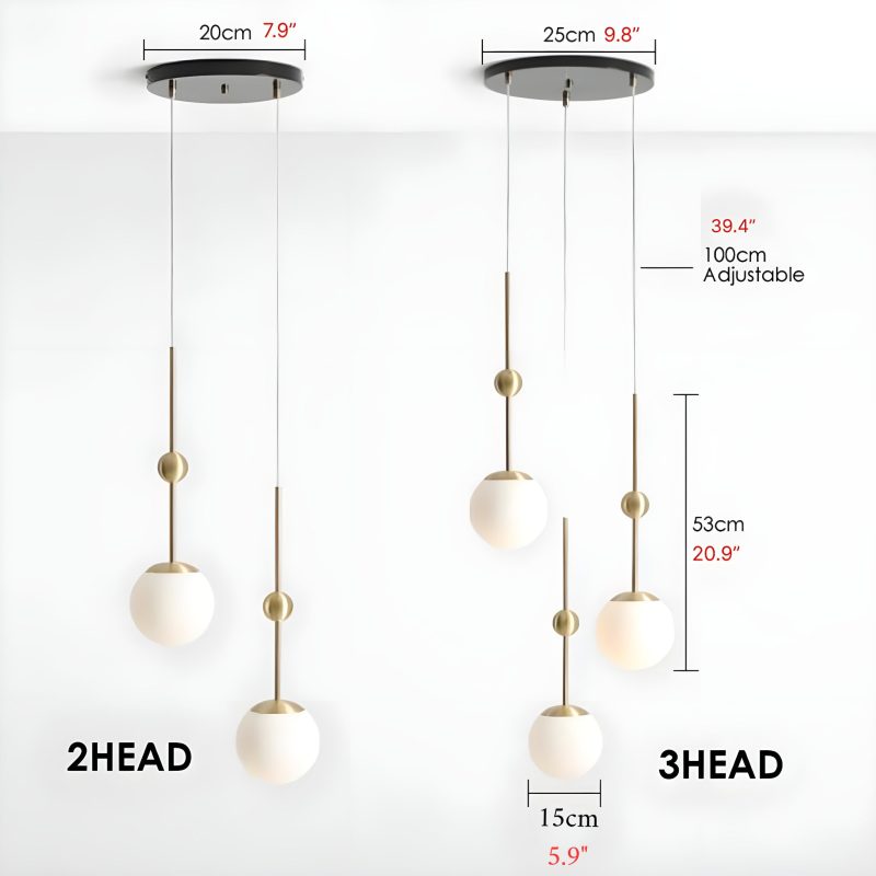 MIRODEMI Brianconnet Minimalistic LED Ball Ceiling Chandelier