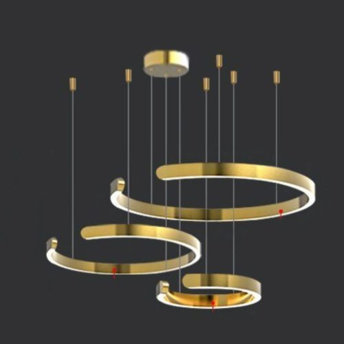 MIRODEMI Brig Glis Gold Spiral LED Lamp