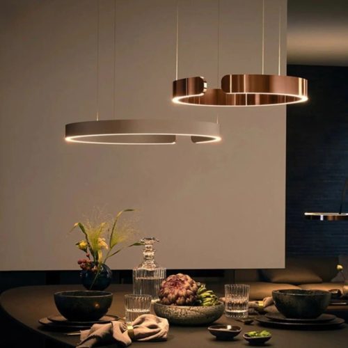 MIRODEMI Brig Glis Gold Spiral LED Light Fixture