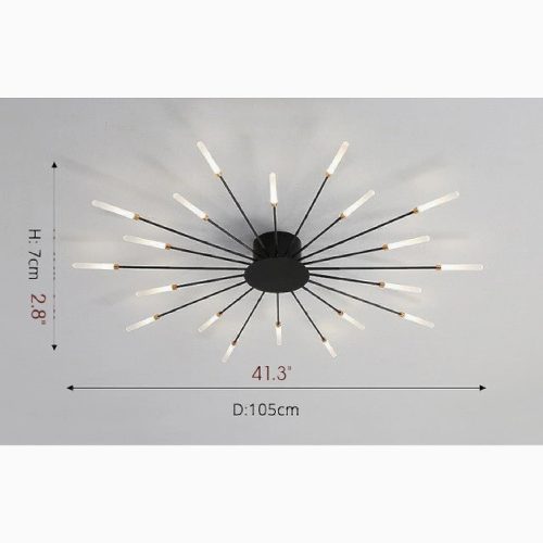 MIRODEMI® Brugg | black Dandelion Ceiling Light