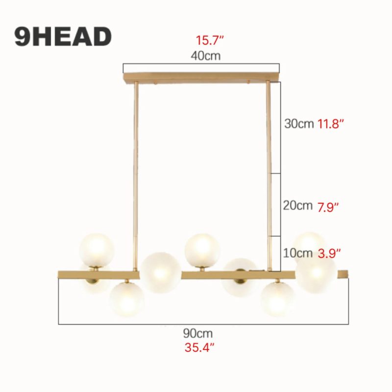 MIRODEMI Ca d Andrea Modern Gold Pearls Chandelier