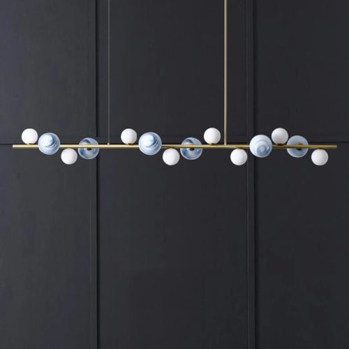 MIRODEMI® Cadegliano-Viconago | Horizontal Chandelier for Dining Room