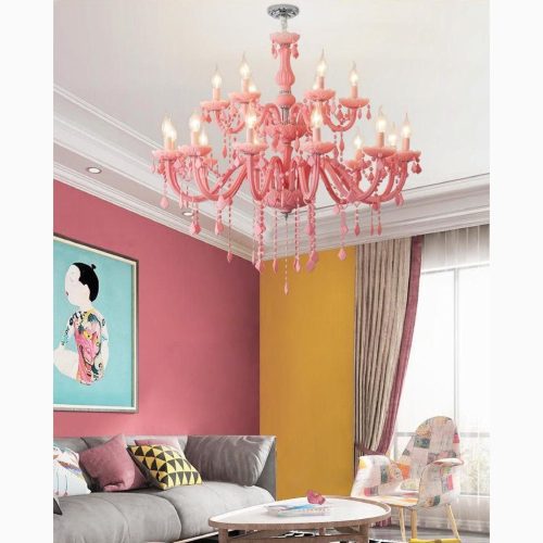 MIRODEMI Caderzone Nordic LED Pink Chandelier