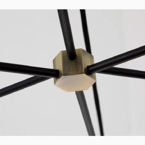 MIRODEMI Cadorago Black Ultramodern Design Pivot Chandelier Details