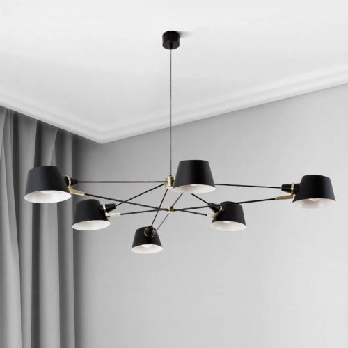 MIRODEMI Cadorago Black Ultramodern Design Pivot Pendant Chandelier For Dining Room