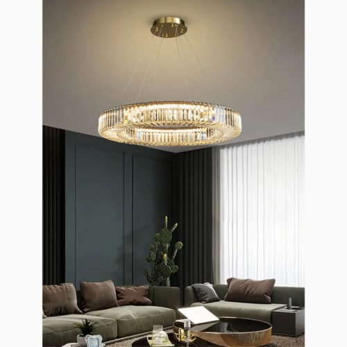 MIRODEMI Cadrezzate Crystal Hanging Chandelier For Living Room