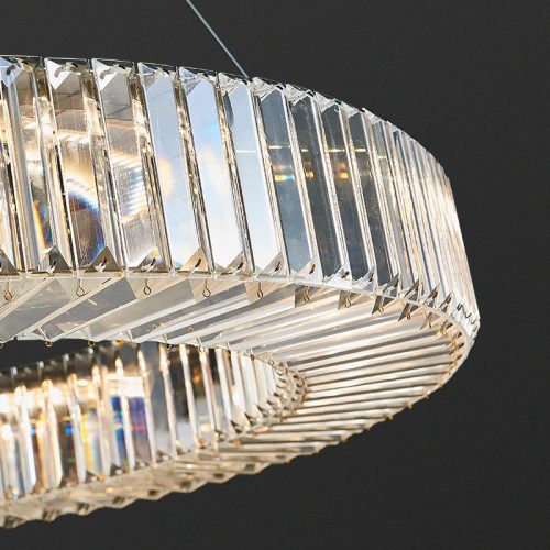 MIRODEMI Cadrezzate Crystal Hanging LED Chandelier For Dining Room Details