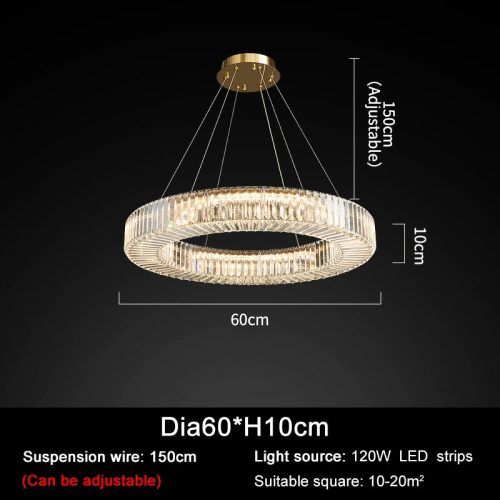 MIRODEMI Cadrezzate Crystal Hanging LED Chandelier For Dining Room Details 60cm