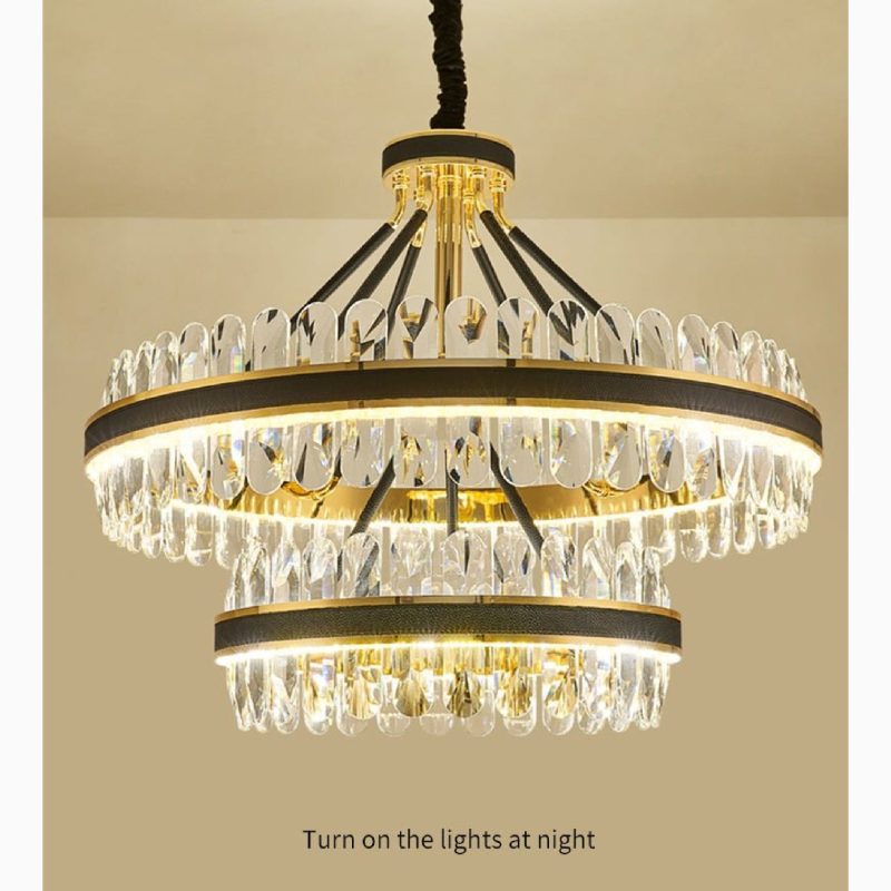 MIRODEMI Caerano di San Marco Leather LED Chandelier