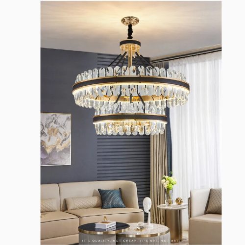 MIRODEMI Caerano di San Marco Postmodern Crystal Round Chandelier For Bedroom