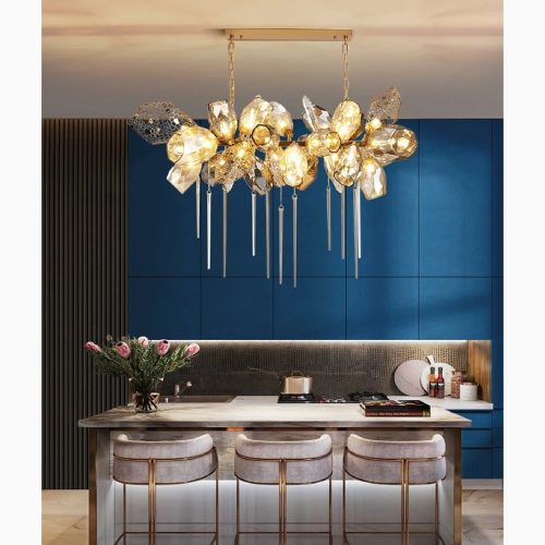 MIRODEMI Cafasse | Postmodern Creative Luxury K9 Crystal Chandelier For Kitchen Island