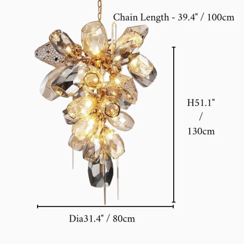 MIRODEMI Cafasse K9 Crystal Chandelier