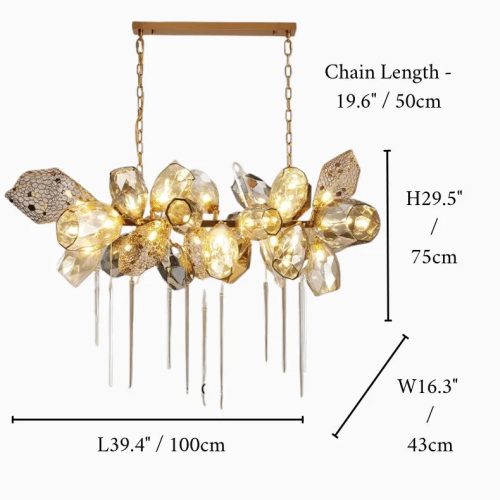 MIRODEMI Cafasse Postmodern Creative Luxury K9 Crystal Pendant Chandelier