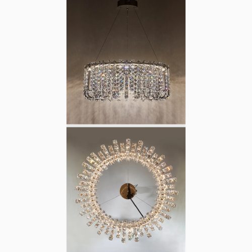 MIRODEMI Cagnano Amiterno Large LED Crystal Pendant Chandelier