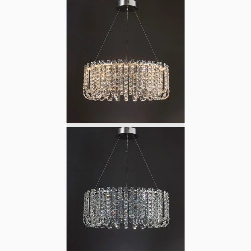 MIRODEMI® Cagnano Amiterno | Posh Crystal LED Chandelier for Spacious and Elegant Halls