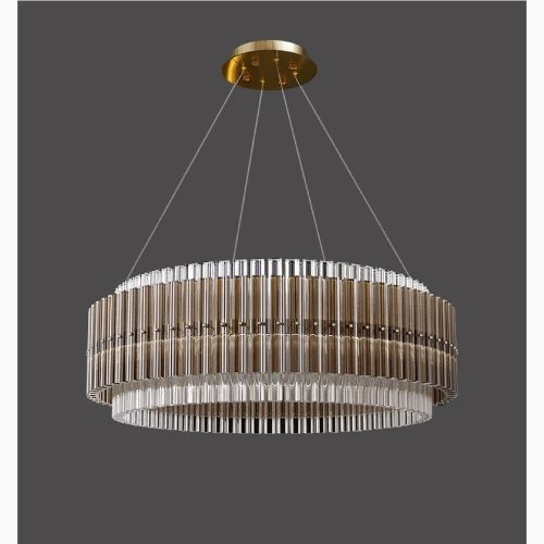 MIRODEMI Cagnano Varano Elegant Large Luxury Gold Crystal Chandelier