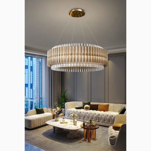 MIRODEMI Cagnano Varano Gold Crystal Chandelier