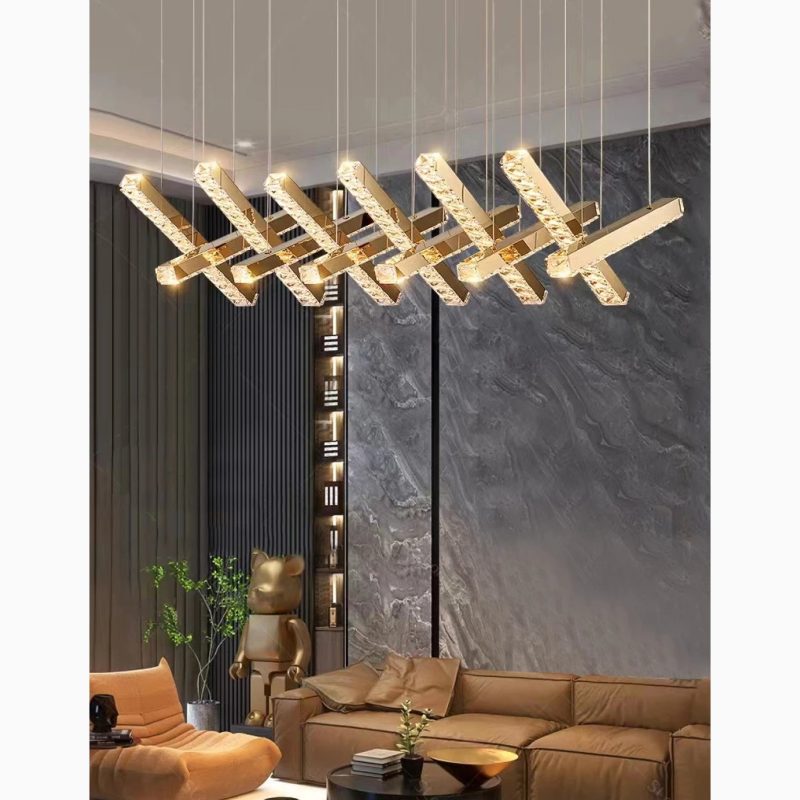 MIRODEMI Cagno Creative Stainless Steel Pendant Crystal Light