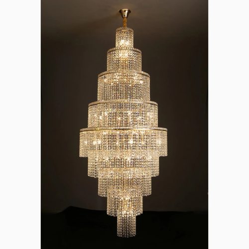 MIRODEMI® Capri | Large Crystal Chandelier for Living Room 31.5'' / Warm Light 3000K / Dimmable