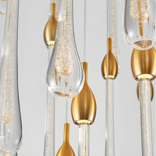 MIRODEMI Castagniers luxury gold chandelier details